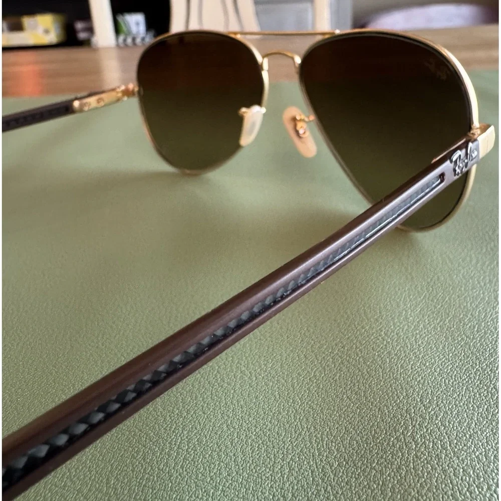 Ray-Ban Aviator RB 8307 112/85 Carbon Fiber Matte Gold 58-14mm Gradient Lenses
